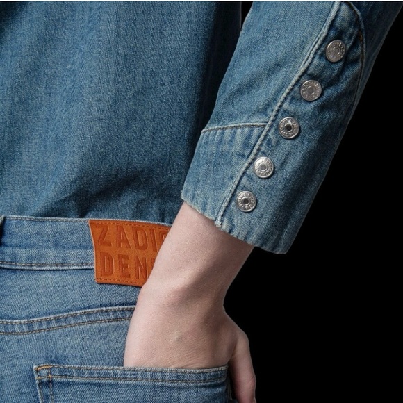 NWOT Zadig and Voltaire Thelmus Denim Jacket - Picture 3 of 13